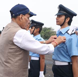 Defence Minister Reviews Combined Graduation Parade of 217 Course at Air Force Academy, Dundigal